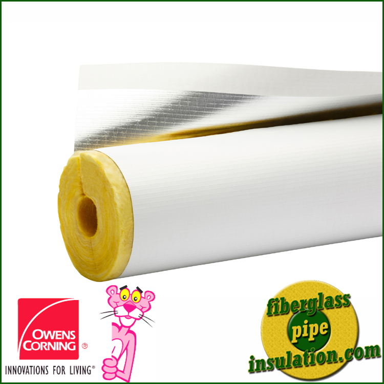 Owens Corning ASJ Max Fiberglass Pipe Insulation (1 thickness)